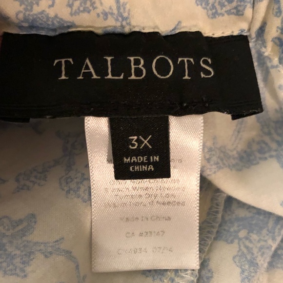 Talbots toile print plus size lounge pants size 3X - Picture 6 of 8